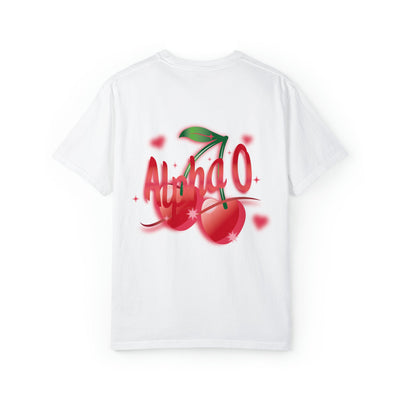 Alpha Omicron Pi Cherry Airbrush Sorority T-shirt