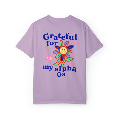 Alpha Omicron Pi Grateful Flower Sorority T-shirt