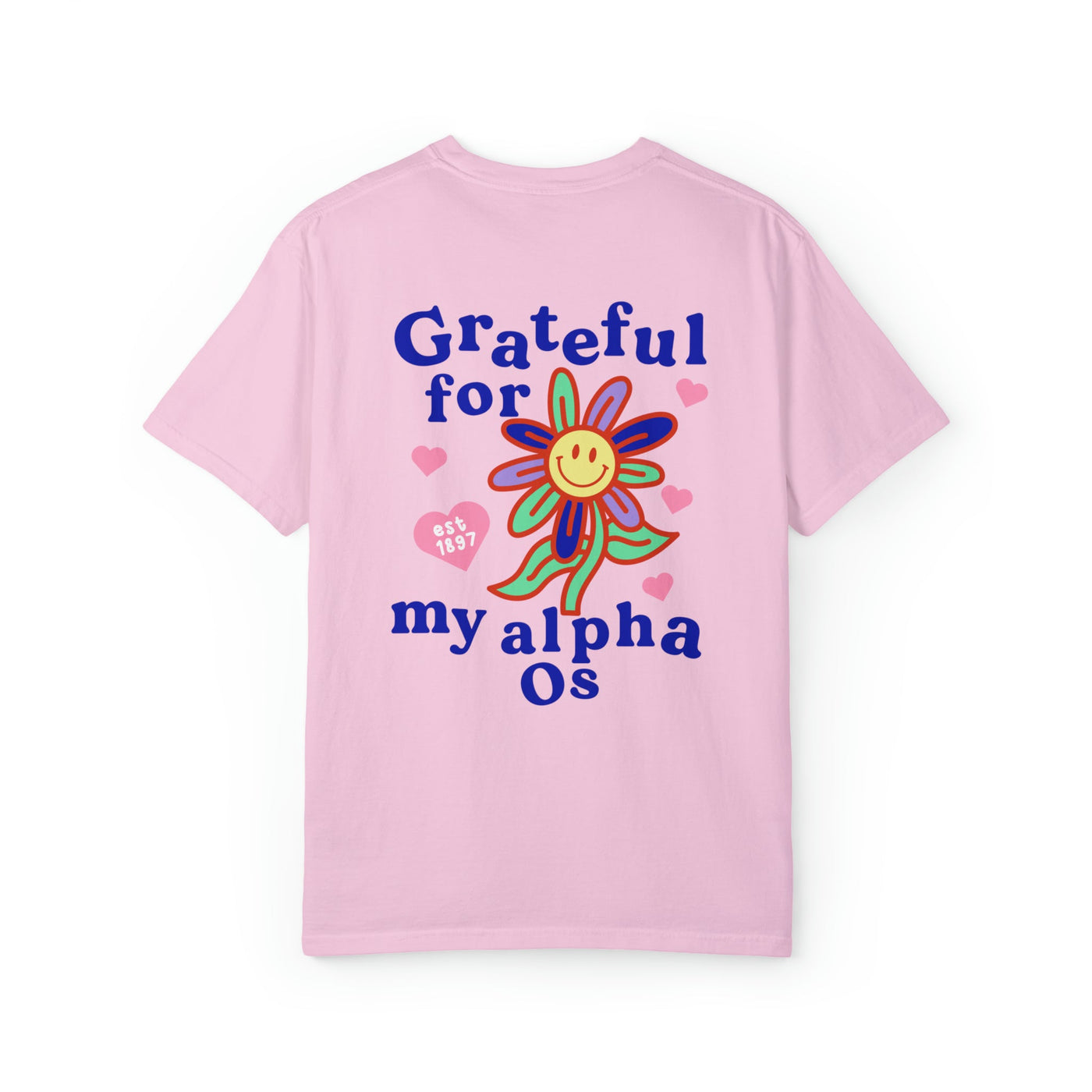 Alpha Omicron Pi Grateful Flower Sorority T-shirt