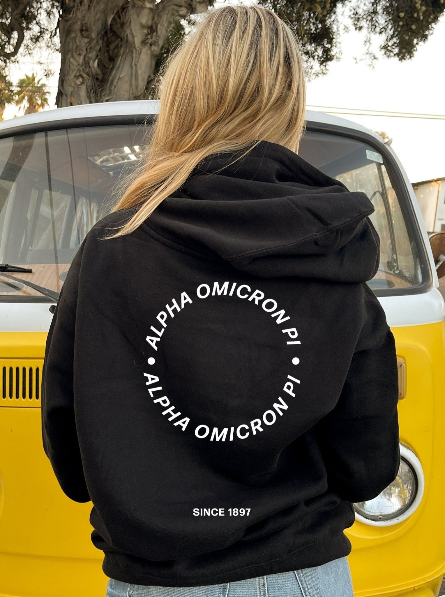 Alpha Omicron Pi Überwurfdecke – Bestickt, Superweich, 127x152 Cm, Sherpa-Material