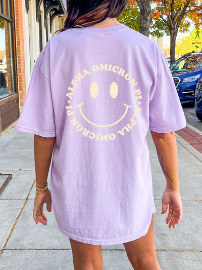Alpha Omicron Pi Smile Sorority Comfy T-Shirt