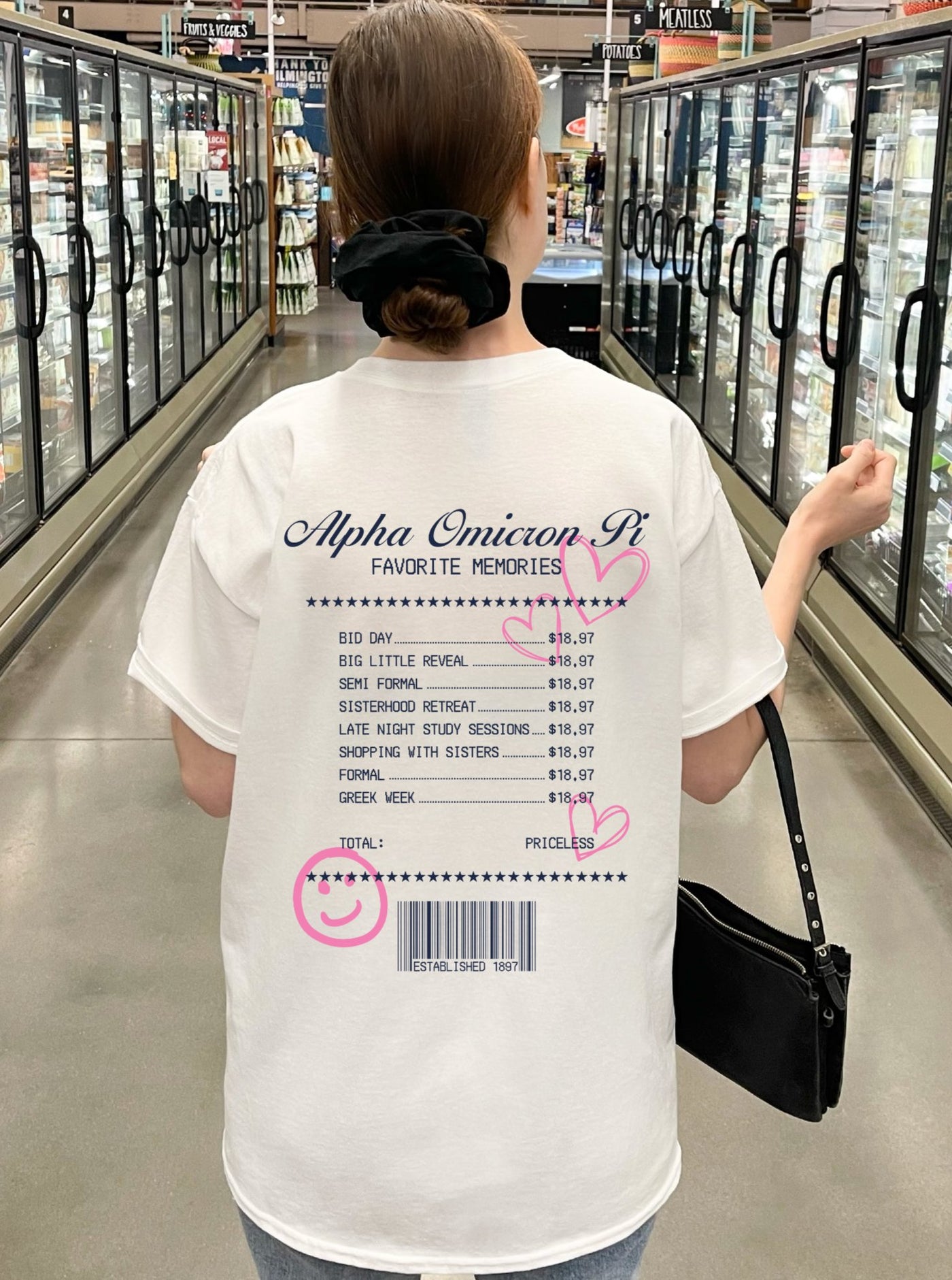 Alpha Omicron Pi Sorority Receipt Comfy T-shirt