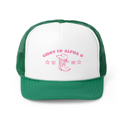 Alpha Omicron Pi Trendy Western Trucker Hat
