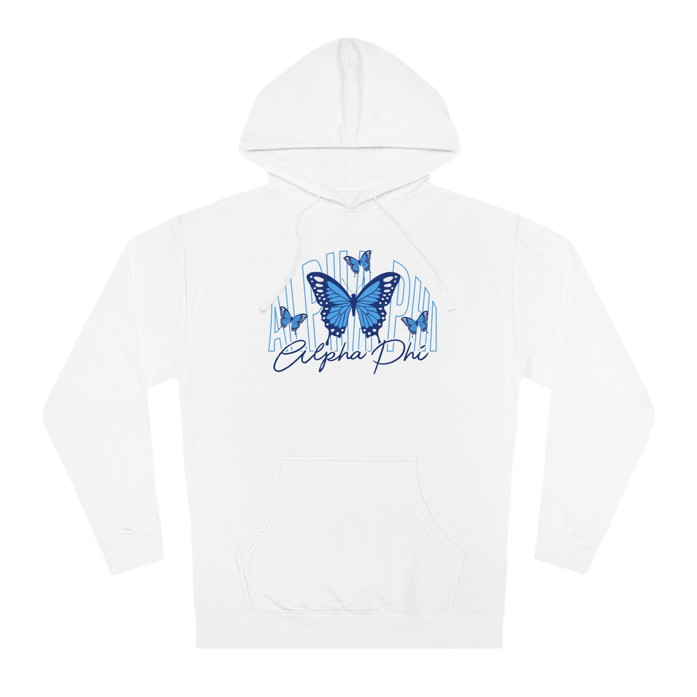 Alpha Phi Baby Blue Butterfly Cute Sorority Sweatshirt
