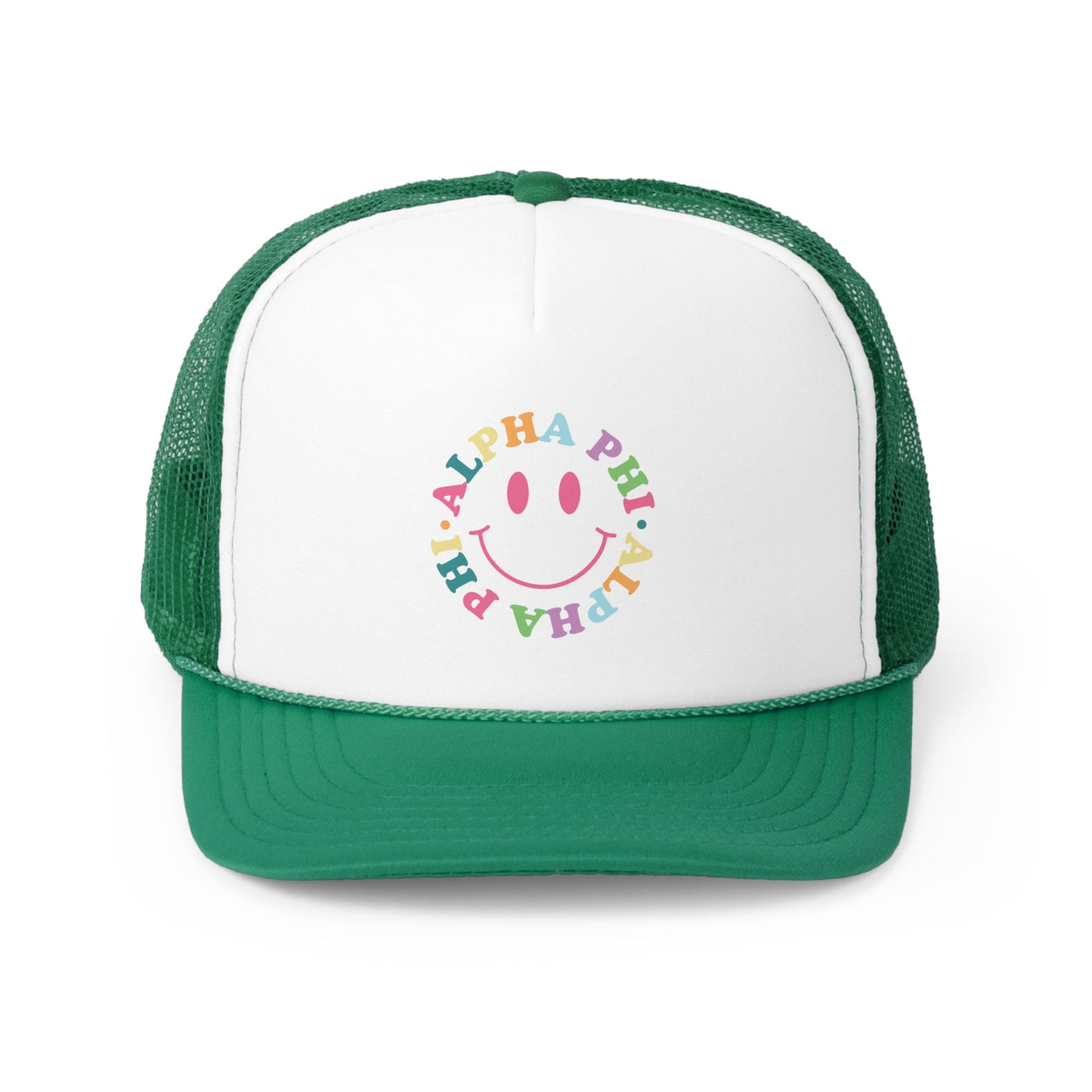 Alpha Phi Colorful Smile Foam Trucker Hat