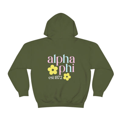 Alpha Phi Flower Sweatshirt, APhi Sorority Hoodie