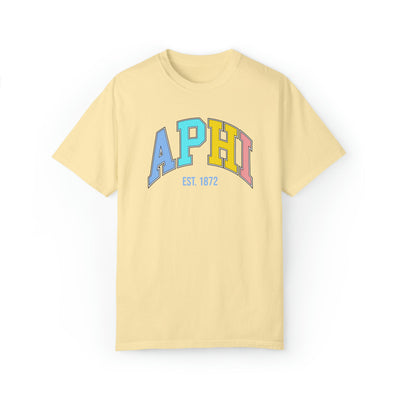 Alpha Phi Pastel Varsity Sorority T-shirt