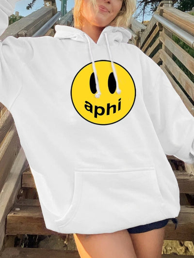 Alpha Phi Smiley Logo Drew APhi Sorority Hoodie