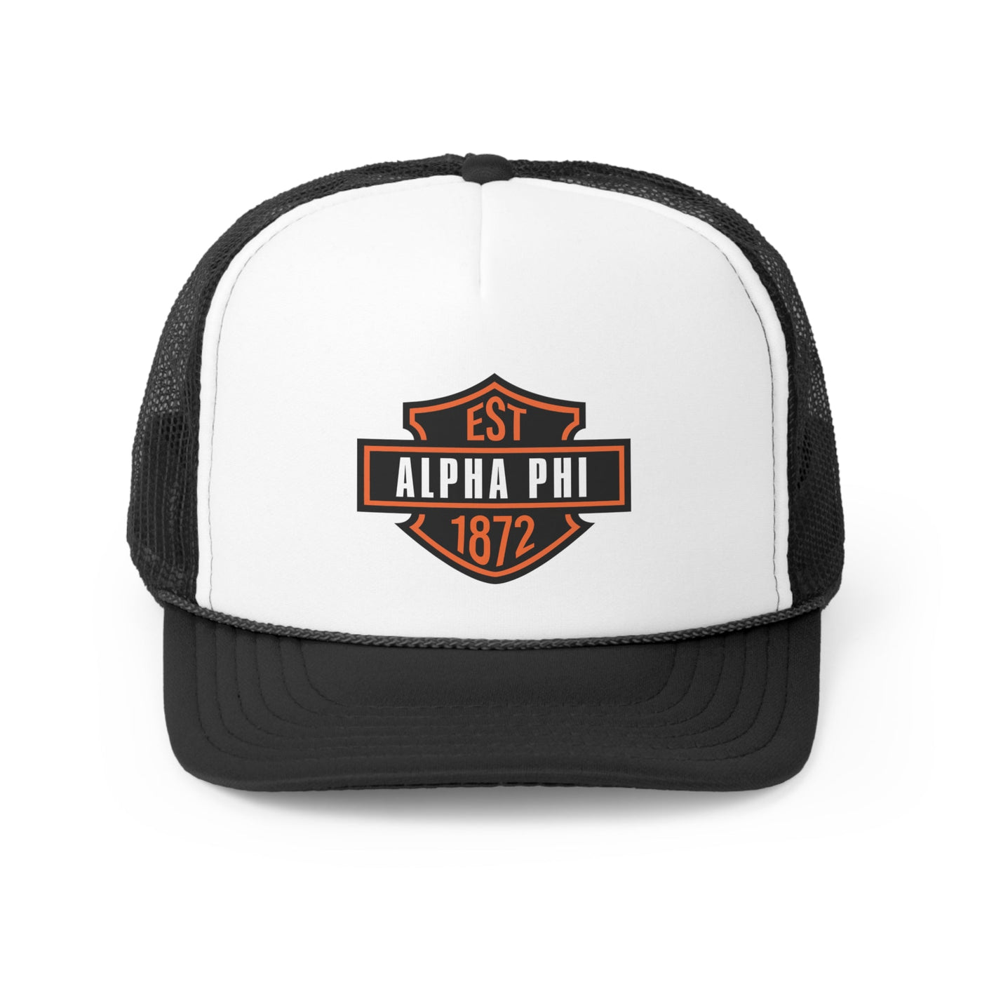 Alpha Phi Trendy Motorcycle Trucker Hat