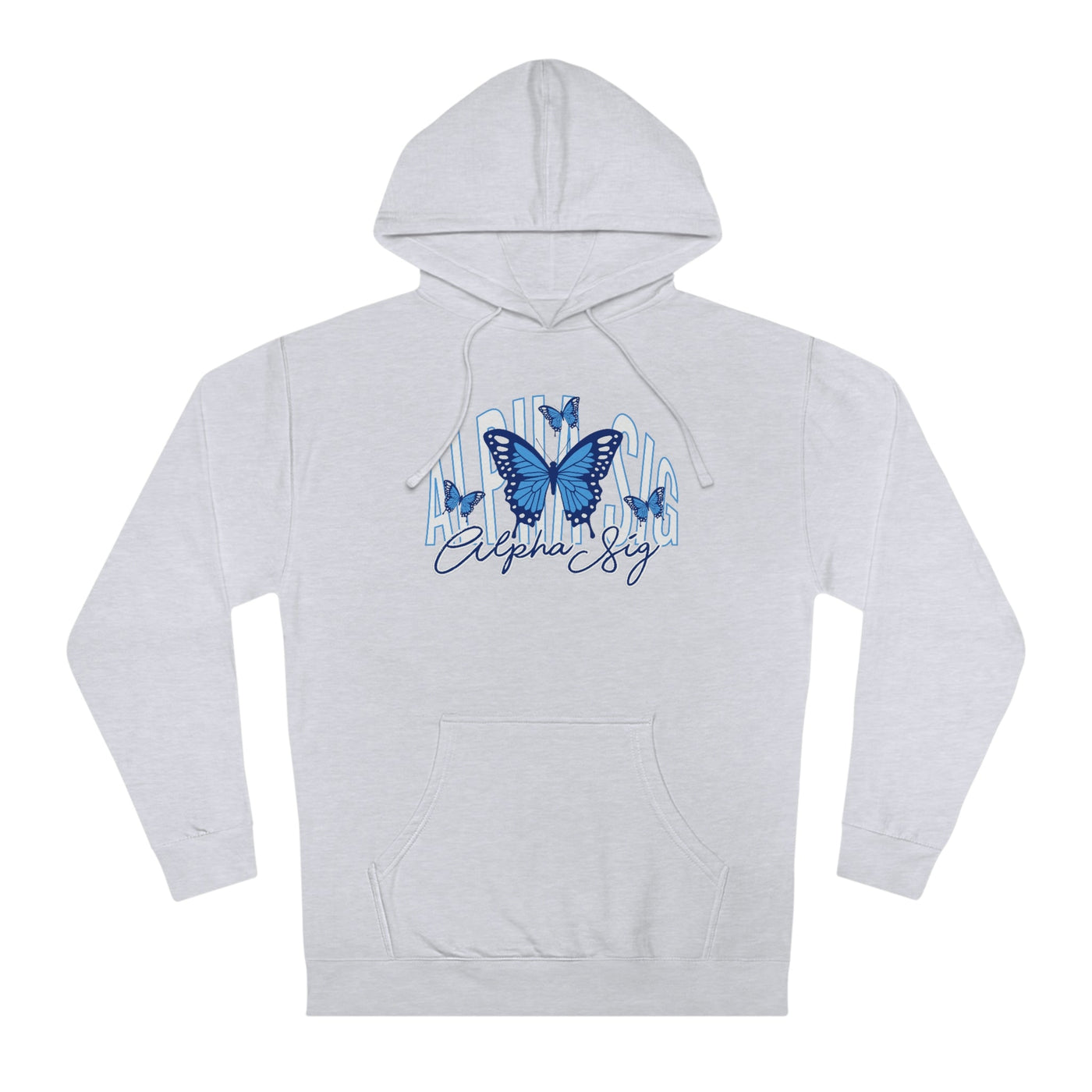 Alpha Sigma Alpha Baby Blue Butterfly Cute Sorority Sweatshirt