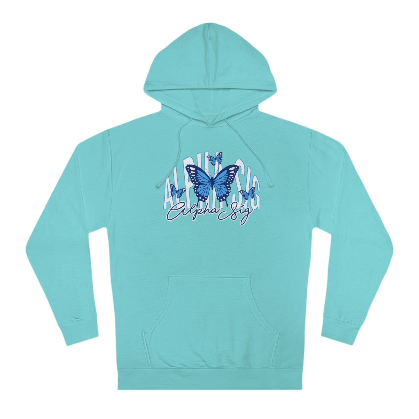 Alpha Sigma Alpha Baby Blue Butterfly Cute Sorority Sweatshirt