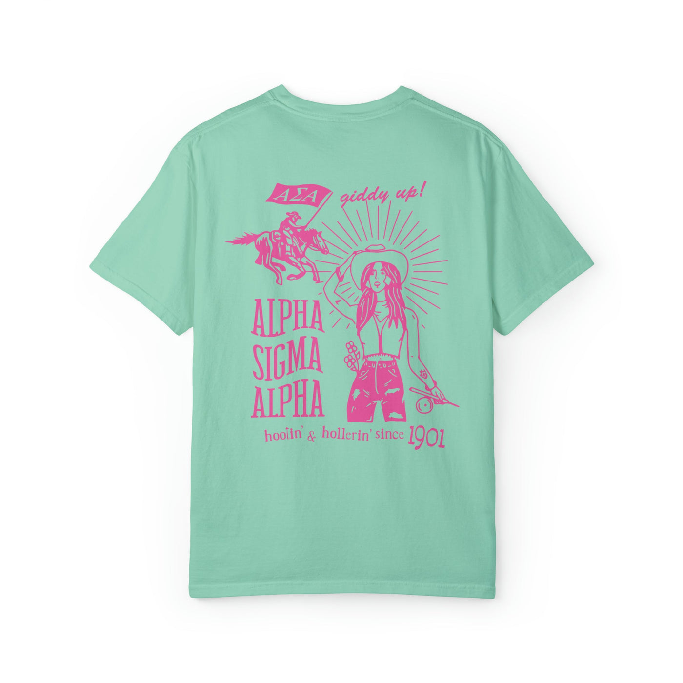Alpha Sigma Alpha Country Western Pink Sorority T-shirt