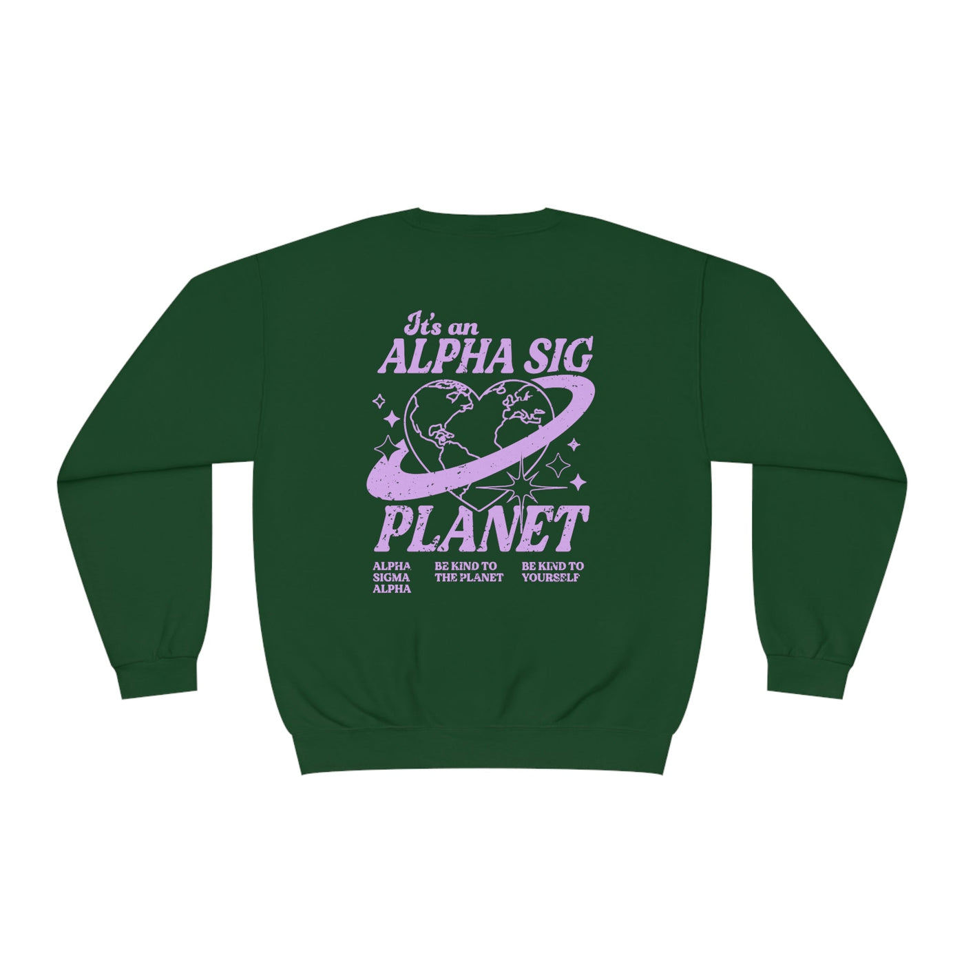 Alpha Sigma Alpha Crewneck Sweatshirt | Be Kind to the Planet Trendy Sorority Crewneck