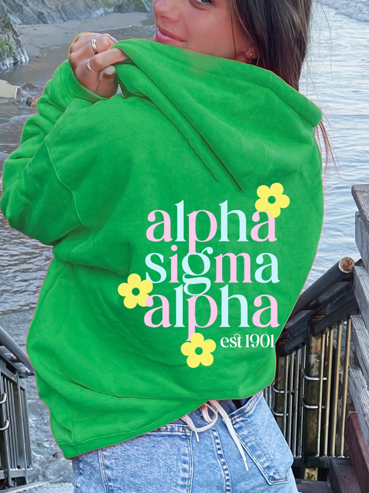 Alpha Sigma Alpha Flower Sweatshirt, Alpha Sig Sorority Hoodie