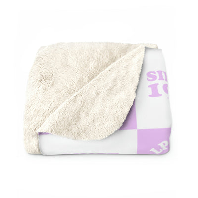 Alpha Sigma Alpha Fluffy Blanket | Alpha Sig Cozy Sherpa Sorority Blanket