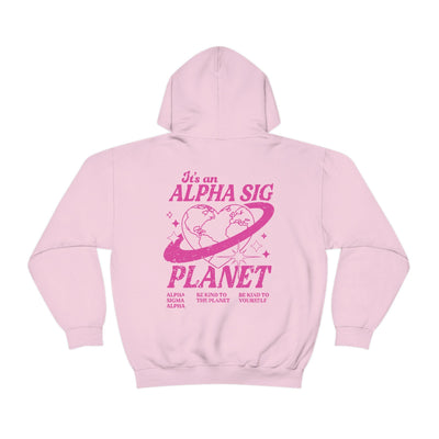 Alpha Sigma Alpha Planet Hoodie | Be Kind to the Planet Trendy Sorority Hoodie | Greek Life Sweatshirt | Trendy Sorority Sweatshirt