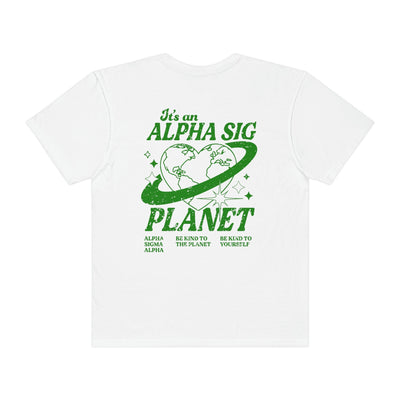 Alpha Sigma Alpha Planet T-shirt | Be Kind to the Planet Trendy Sorority shirt