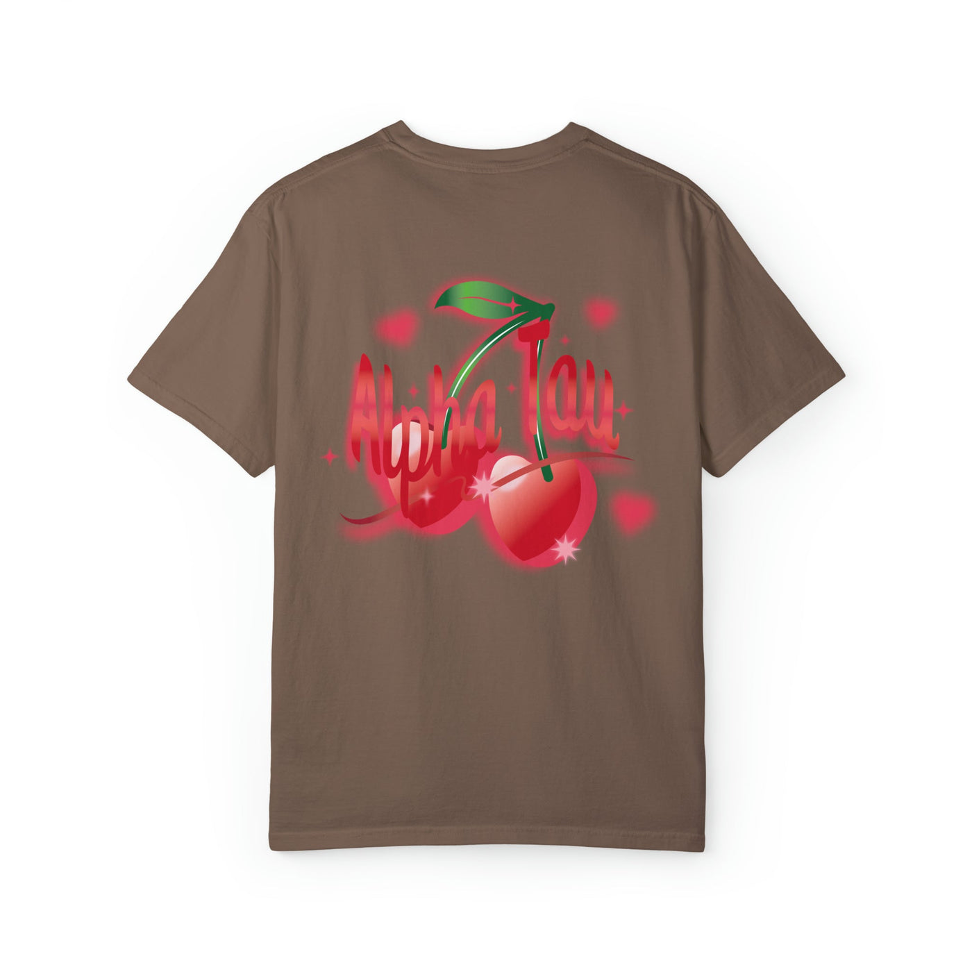 Alpha Sigma Tau Cherry Airbrush Sorority T-shirt