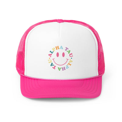 Alpha Sigma Tau Colorful Smile Foam Trucker Hat