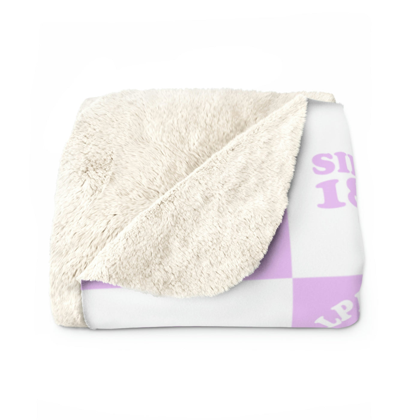 Alpha Sigma Tau Fluffy Blanket | Alpha Tau Cozy Sherpa Sorority Blanket