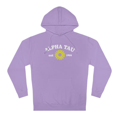 Alpha Sigma Tau Lavender Flower Sorority Hoodie | Trendy Sorority Alpha Tau Sweatshirt