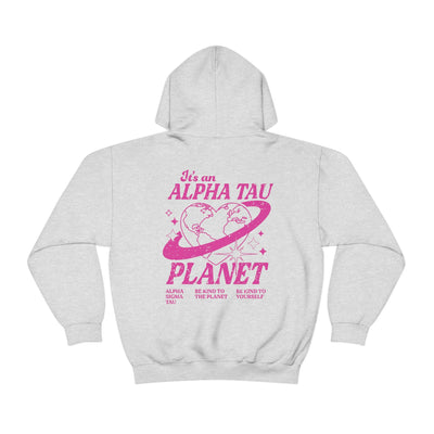 Alpha Sigma Tau Planet Hoodie | Be Kind to the Planet Trendy Sorority Hoodie | Greek Life Sweatshirt | Trendy Sorority Sweatshirt