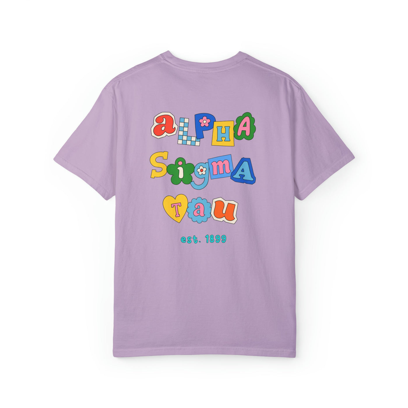 Alpha Sigma Tau Scrapbook Sorority Comfy T-shirt