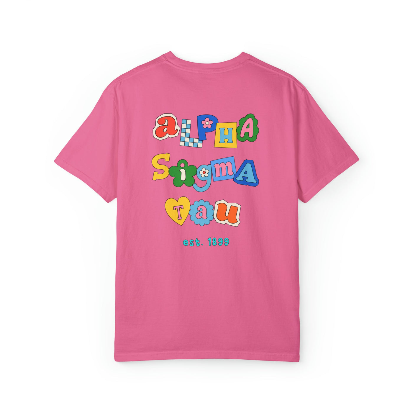 Alpha Sigma Tau Scrapbook Sorority Comfy T-shirt