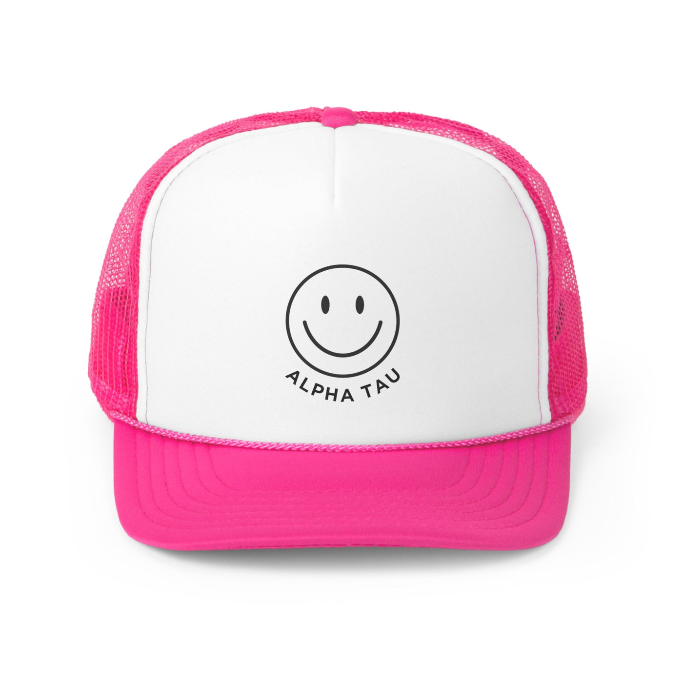 Alpha Sigma Tau Smile Trendy Foam Trucker Hat