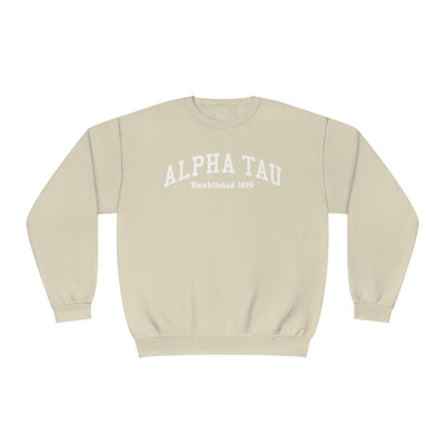 Alpha Sigma Tau Sorority Varsity College Alpha Tau Crewneck Sweatshirt