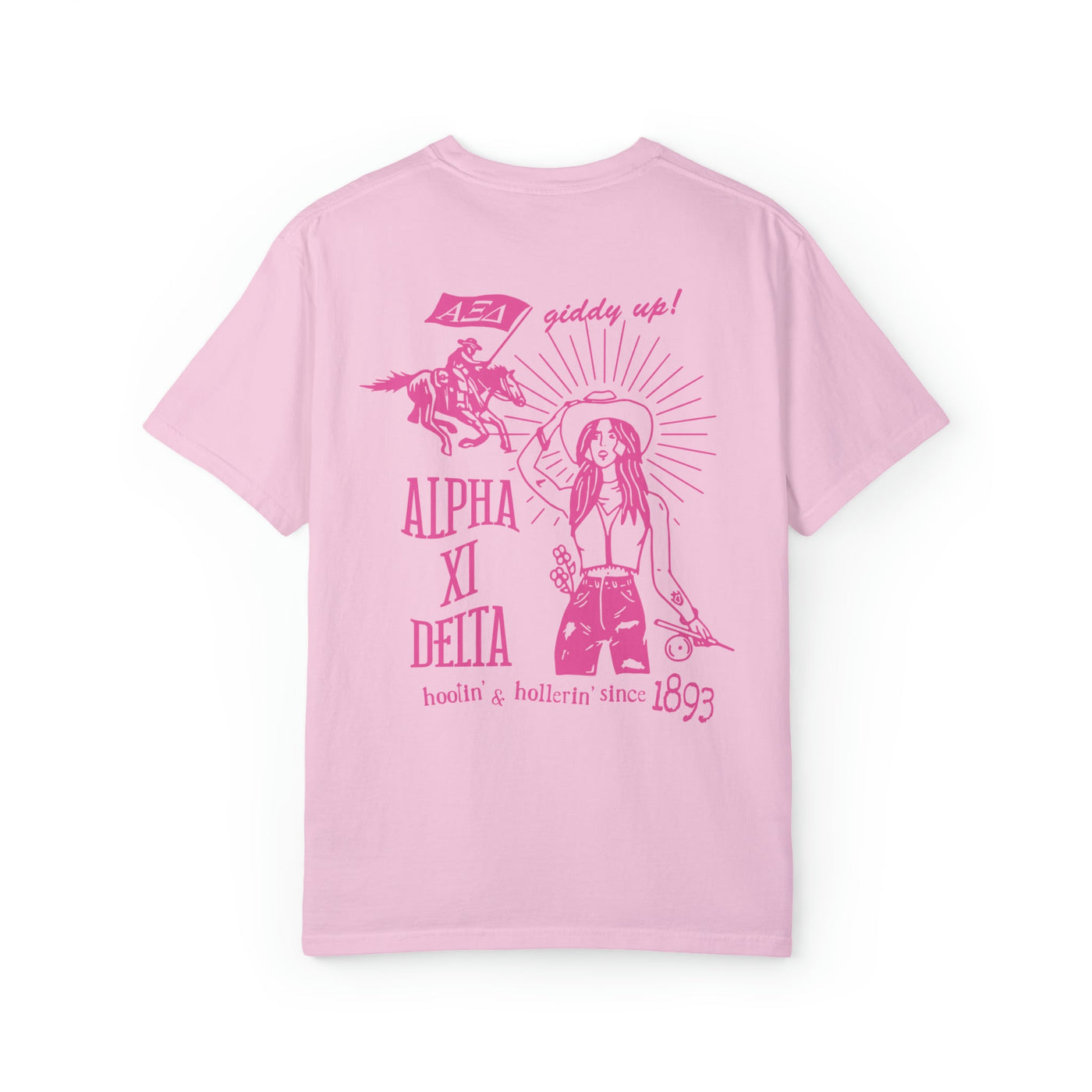 Alpha Xi Delta Country Western Pink Sorority T-shirt