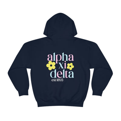 Alpha Xi Delta Flower Sweatshirt, Alpha Xi Sorority Hoodie