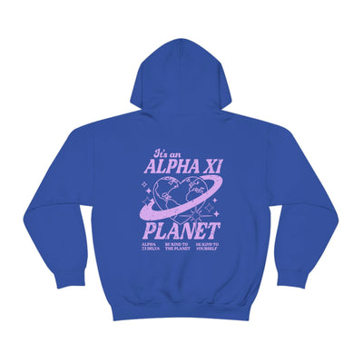 Alpha Xi Delta Planet Hoodie | Be Kind to the Planet Trendy Sorority Hoodie Media 1 of 16