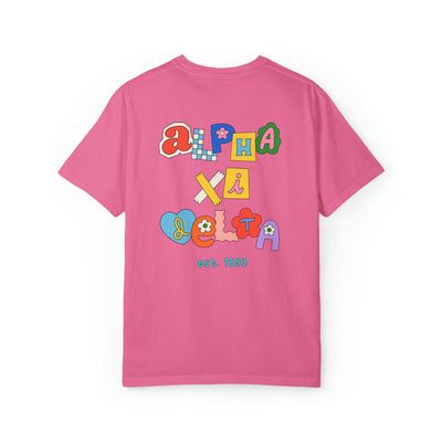 Alpha Xi Delta Scrapbook Sorority Comfy T-shirt