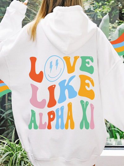 Alpha Xi Delta Soft Sorority Sweatshirt | Love Like Alpha Xi Sorority Hoodie