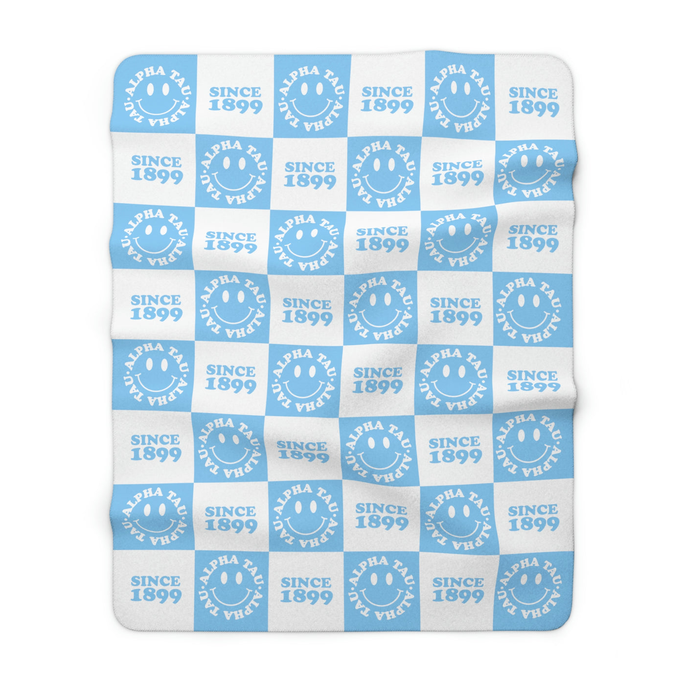 Alpha Sigma Tau Fluffy Blanket | Alpha Tau Cozy Sherpa Sorority Blanket