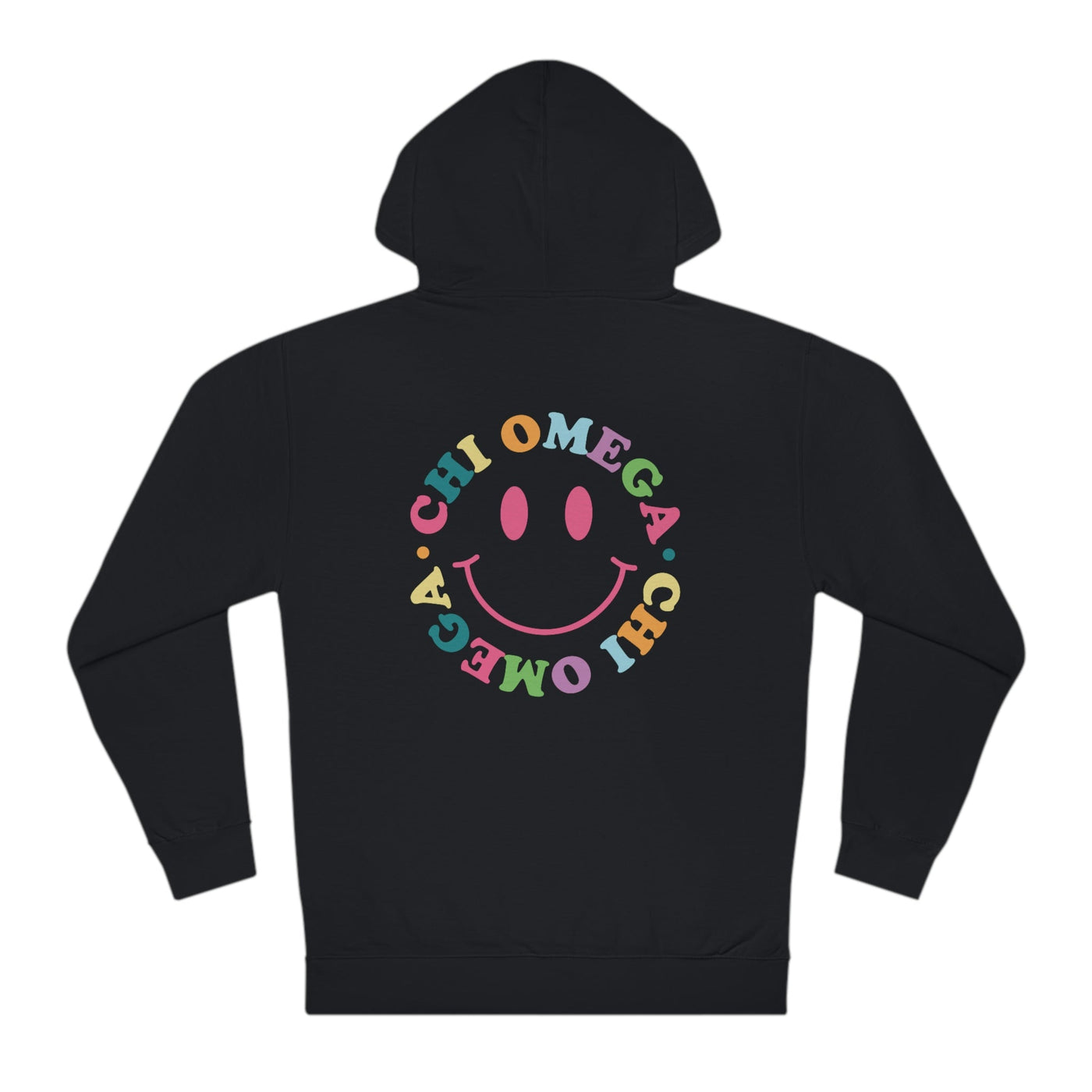 Chi Omega Colorful Smiley Sweatshirt, Chi O Sorority Hoodie