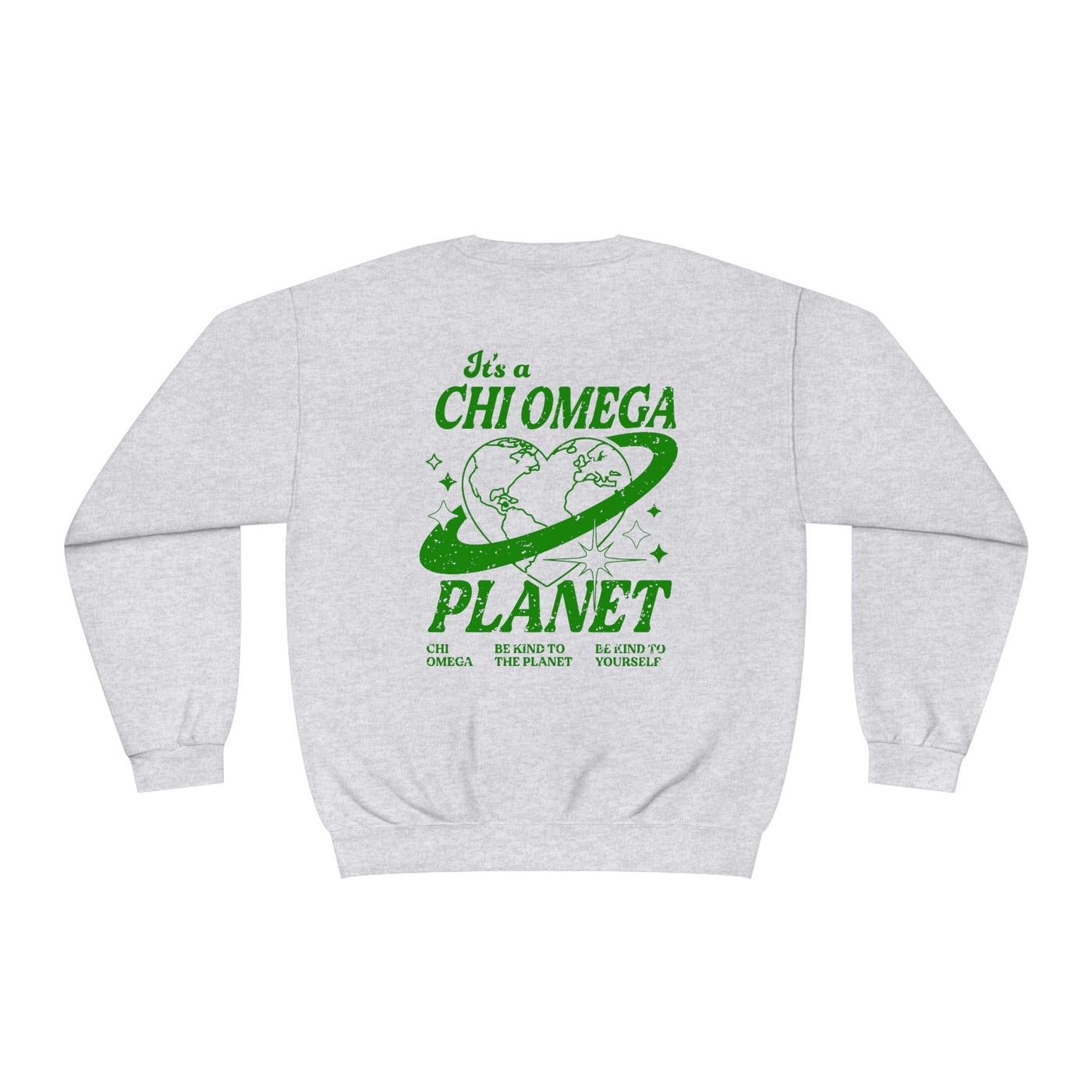 Chi Omega Crewneck Sweatshirt | Be Kind to the Planet Trendy Sorority Crewneck