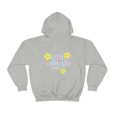 Chi Omega Flower Sweatshirt, Chi O Sorority Hoodie