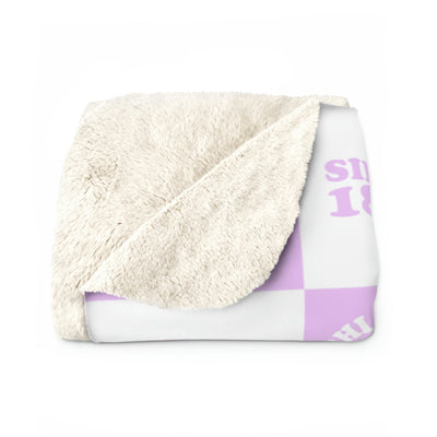 Chi Omega Fluffy Blanket | Chi Omega Cozy Sherpa Sorority Blanket