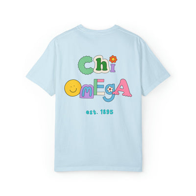 Chi Omega Scrapbook Sorority Comfy T-shirt