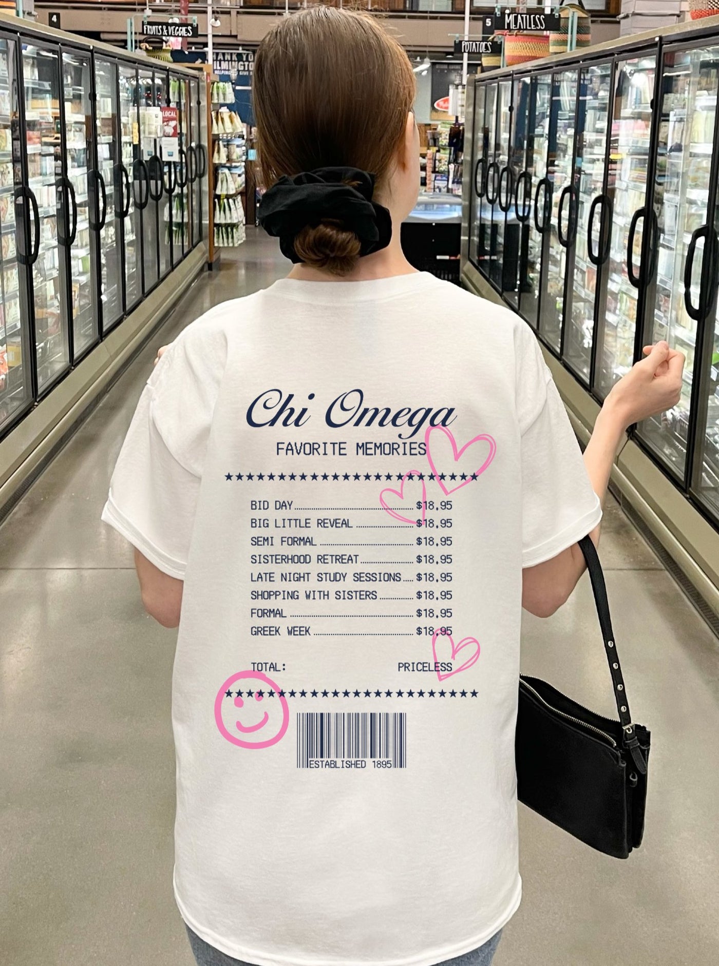 Chi Omega Sorority Receipt Comfy T-shirt