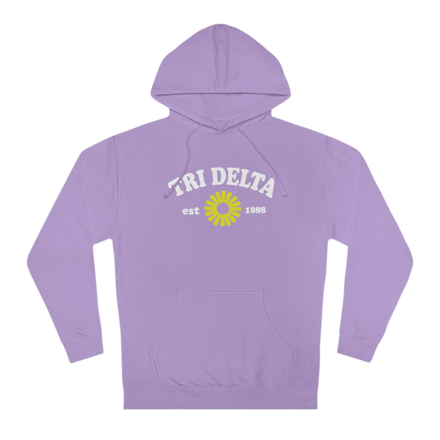 Delta Delta Delta Lavender Flower Sorority Hoodie | Trendy Sorority Tri Delta Sweatshirt