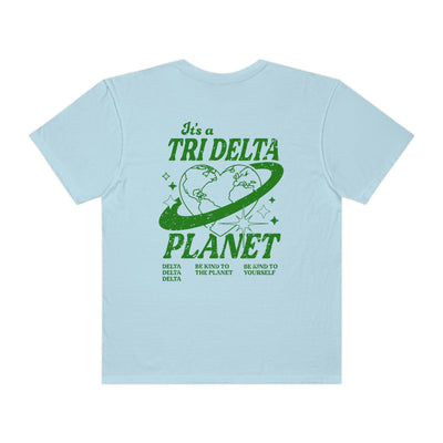 Delta Delta Delta Planet T-shirt | Be Kind to the Planet Trendy Sorority shirt