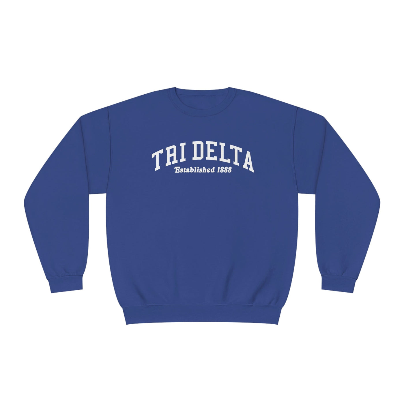 Delta Delta Delta Sorority Varsity College Tri Delta Crewneck Sweatshirt