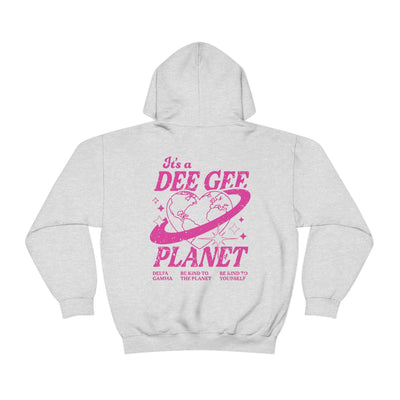 Delta Gamma Planet Hoodie | Be Kind to the Planet Trendy Sorority Hoodie | Greek Life Sweatshirt | Trendy Sorority Sweatshirt