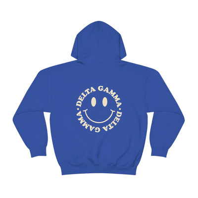 Delta Gamma Smiley Sorority Sweatshirt | Trendy Dee Gee Custom Sorority Hoodie