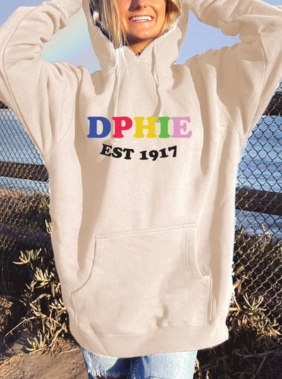 Delta Phi Epsilon Colorful Sorority Sweatshirt DPhiE Hoodie