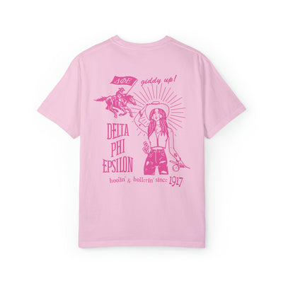 Delta Phi Epsilon Country Western Pink Sorority T-shirt