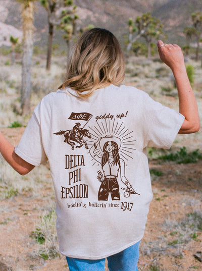 Delta Phi Epsilon Country Western Sorority T-shirt